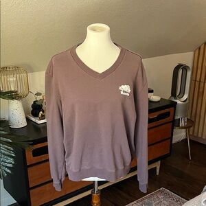 Roots V-Neck Sweater - Mauve